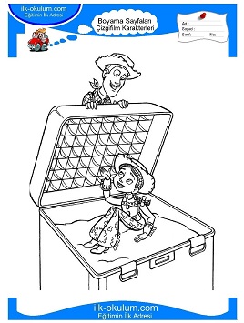 Çocuklar İçin Oyuncak Hikayesi Boyama Sayfaları 